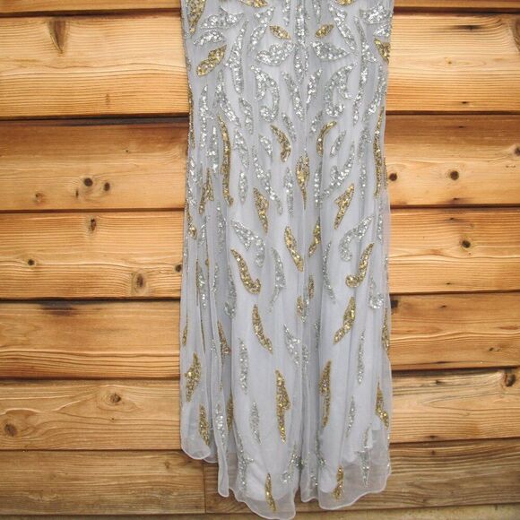 MAC DUGGAL 5124  Beaded Long Sleeve Evening Gown Dress - Picture 12 of 13